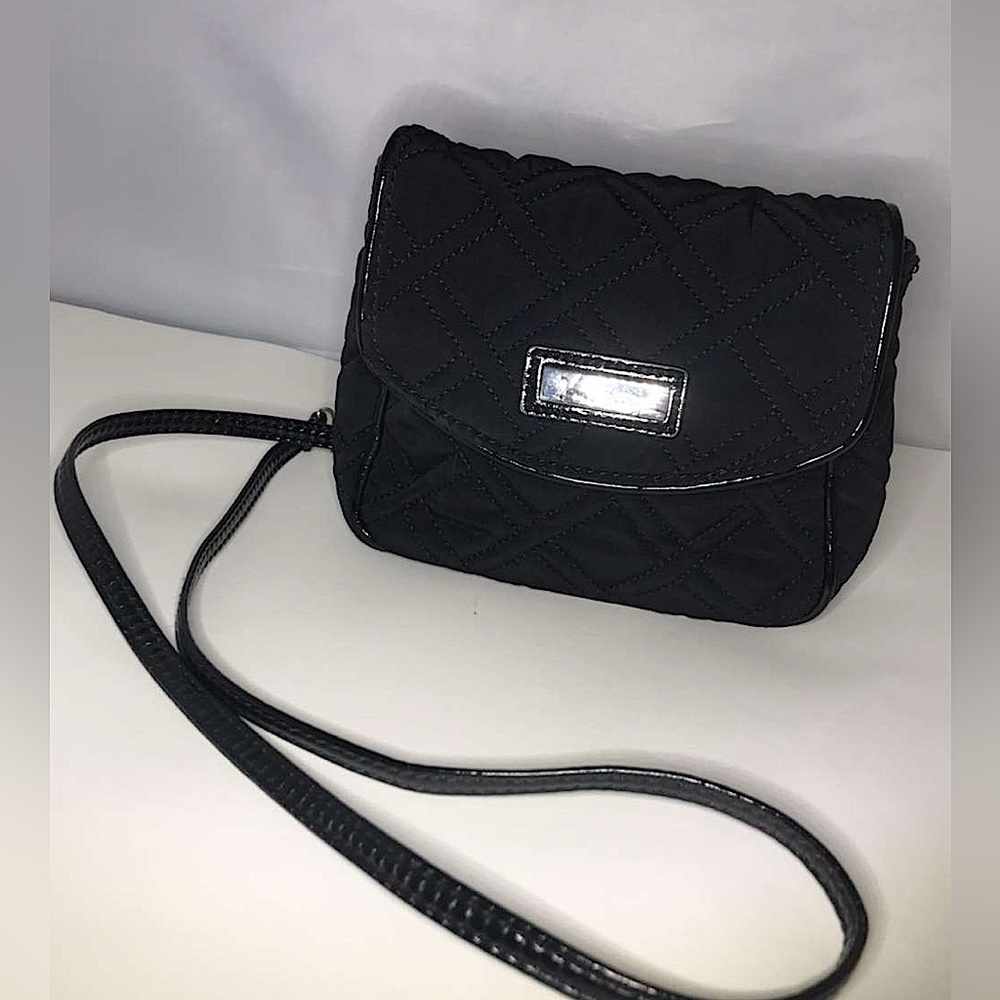 Vera Bradley Black Quilted Chain Crossbody Bag